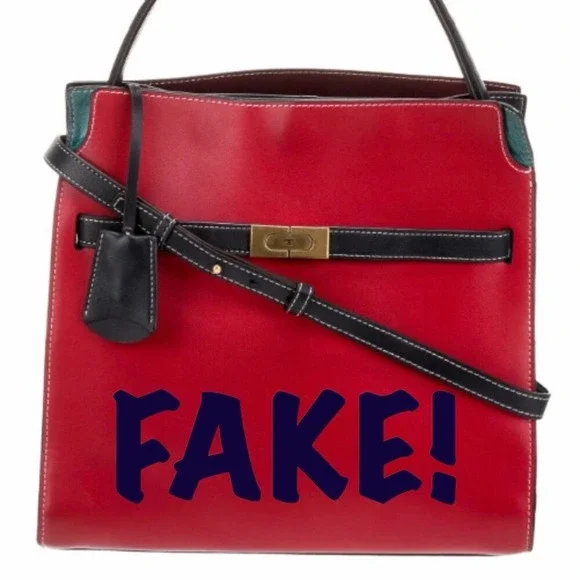 Don't buy a FAKE Tory Burch Lee Radziwill Suede/Leather double bag! - Picture 2 of 16